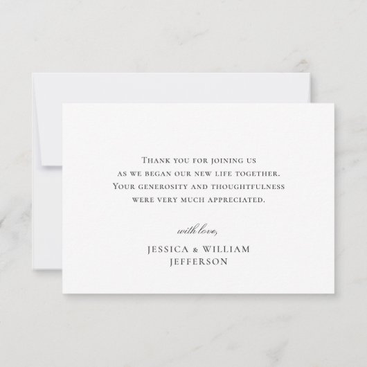 Eenvoudige Elegant Eucalyptus Waterverf Greenery Bedankkaart (Achterkant)