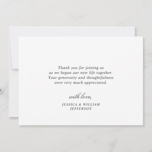 Eenvoudige Elegant Eucalyptus Waterverf Greenery Bedankkaart (Achterkant)