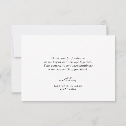 Eenvoudige Elegant Eucalyptus Waterverf Greenery Bedankkaart (Achterkant)