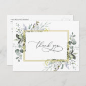 Eenvoudige Elegant Eucalyptus Waterverf Greenery Briefkaart (Voorkant / Achterkant)