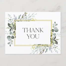 Eenvoudige Elegant Eucalyptus Waterverf Greenery Briefkaart