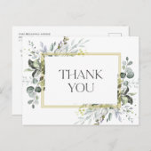 Eenvoudige Elegant Eucalyptus Waterverf Greenery Briefkaart (Voorkant / Achterkant)
