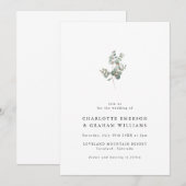 Eenvoudige Elegant Eucalyptus Weddenschap Kaart (Voorkant / Achterkant)