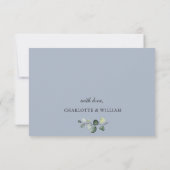 Eenvoudige Elegant Eucalyptus Weddenschap RSVP Kaartje (Achterkant)