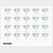 Eenvoudige Elegant Eucalyptus Wedding Chic Calligr Vierkante Sticker (Vel)