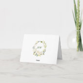 Eenvoudige Elegant Eucalyptus White Roses Floral F Bedankkaart (Achterkant)