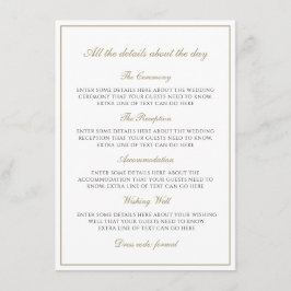 Eenvoudige Elegant Faux Gold Classic Monogram - Ge Informatiekaartje