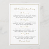 Eenvoudige Elegant Faux Gold Classic Monogram - Ge Informatiekaartje (Voorkant)