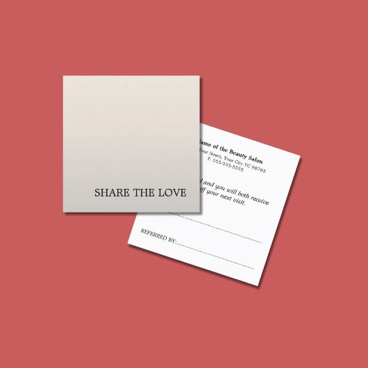 Eenvoudige Elegant Faux Silver Beauty Aanbevelingskaartje