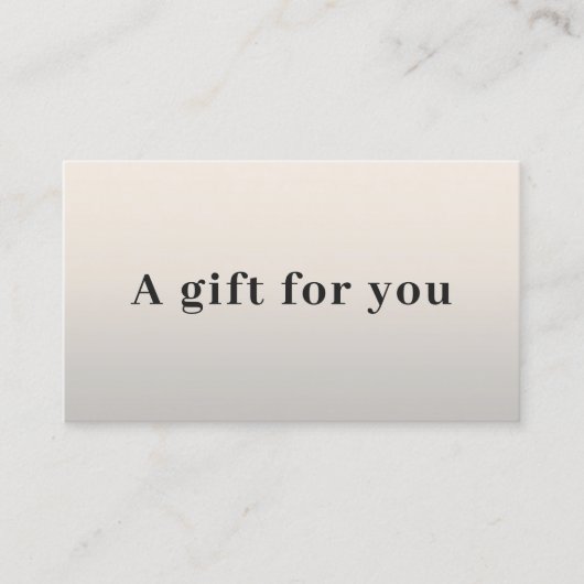 Eenvoudige Elegant Faux Silver Black Beauty Kortingskaartje (Voorkant)