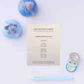 Eenvoudige Elegant Faux Silver Hairdresser Flyer (Enkel)