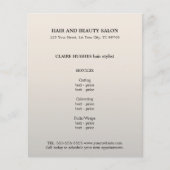 Eenvoudige Elegant Faux Silver Hairdresser Flyer (Voorkant)