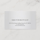 Eenvoudige Elegant Faux Silver Salon Appointment C Afsprakenkaartje (Achterkant)