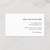 Eenvoudige Elegant Faux Silver Scissor Hair Stylis Visitekaartje (Achterkant)