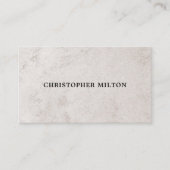 Eenvoudige Elegant Faux Stone Textant Visitekaartje (Voorkant)