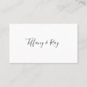 Eenvoudige elegant flat Wedding Place card Plaatskaartje (Achterkant)
