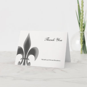 Eenvoudige Elegant Fleur DE Lis Thank u Bedankkaart