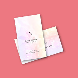 Eenvoudige Elegant Floral Black Scissors Hair Styl Visitekaartje