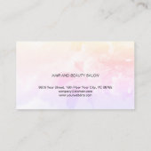 Eenvoudige Elegant Floral Black Scissors Hair Styl Visitekaartje (Achterkant)