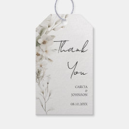 Eenvoudige Elegant Floral Wedding Favor Cadeaulabel