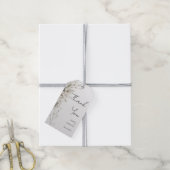 Eenvoudige Elegant Floral Wedding Favor Cadeaulabel (Met Touw)