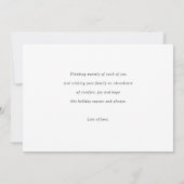 Eenvoudige Elegant Foto Passen getrouwd Kerst Feestdagenkaart (Achterkant)