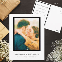 Eenvoudige Elegant Foto slaat de aankondiging van 