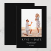 Eenvoudige Elegant Foto slaat de datum op Kaart (Voorkant / Achterkant)
