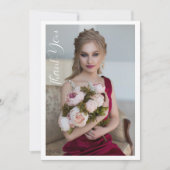 Eenvoudige Elegant foto van Mitzvah Birthday Bedankkaart (Voorkant)