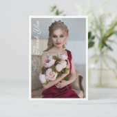 Eenvoudige Elegant foto van Mitzvah Birthday Bedankkaart (Staand voorkant)