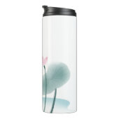 Eenvoudige Elegant Freehand Waterverf Lotus Flower Thermosbeker (Geroteerd rechts)
