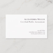 Eenvoudige Elegant Gecertificeerde Publieke Accoun Visitekaartje (Voorkant)