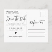 Eenvoudige Elegant Gelofte Vernieuwing Save The Da Aankondigingskaart (Achterkant)