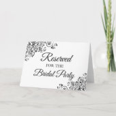 Eenvoudige Elegant Gereserveerd voor de bruidsfees Kaart (Achterkant)