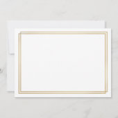 Eenvoudige Elegant Gold Calligraphy Engagement Par Kaart (Achterkant)