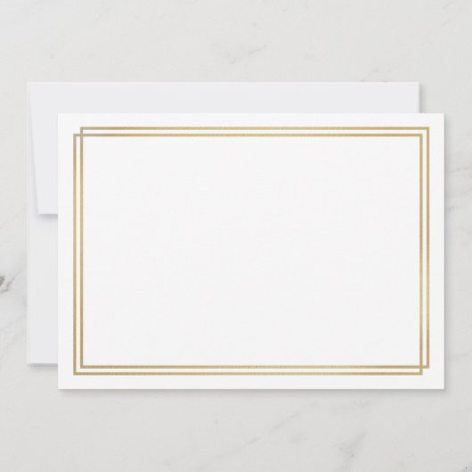 Eenvoudige Elegant Gold Calligraphy Engagement Par Kaart (Achterkant)