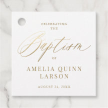 Eenvoudige Elegant Gold Calligraphy Script Baptism