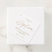 Eenvoudige Elegant Gold Calligraphy Script Baptism Bedankjes Labels (In situ)