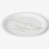 Eenvoudige Elegant Gold Calligraphy Script Baptism Papieren Bordje (Gekanteld)