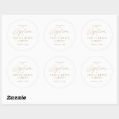 Eenvoudige Elegant Gold Calligraphy Script Baptism Ronde Sticker (Vel)