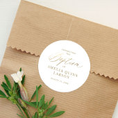 Eenvoudige Elegant Gold Calligraphy Script Baptism Ronde Sticker