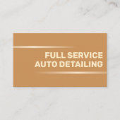 Eenvoudige Elegant Gold Car Service Auto Detailing Visitekaartje (Voorkant)
