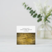Eenvoudige Elegant Gold Circuit Board High-Tech Se Vierkante Visitekaartje (Staand voorkant)