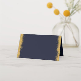 Eenvoudige Elegant Gold Colour Edge-kaart Plaatskaartje