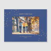 Eenvoudige Elegant Gold Confetti Vakantie Fotokaar (Voorkant)