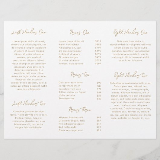 Eenvoudige Elegant Gold Contemmodern QR-code Moder Flyer (Achterkant)