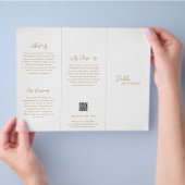 Eenvoudige Elegant Gold Contemmodern QR-code Moder Flyer (Hand)