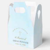Eenvoudige Elegant Gold Cross Baptisme Christening Bedankdoosjes (Geopend)