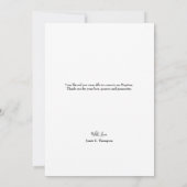 Eenvoudige Elegant Gold Cross Custom Baptisme Bedankkaart (Achterkant)