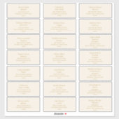 Eenvoudige Elegant Gold en Ivory Guest-Adresetiket Sticker (Vel)